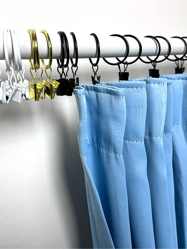 weekseight curtain rings with clips for windows living room bedroom